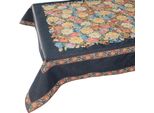 Tovaglia Arazzo Fiori Bordo Tessuto Nero 130X170 Cm