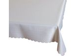 Tovaglia Stella Bordo Smerlato Poliestere Unicolore Grigio 110 X 160 Cm