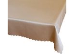 Tovaglia Stella Bordo Smerlato Poliestere Unicolore Marrone 130 X 170 Cm