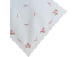 Tovaglia Margit Ricamo Motivo Rose Bianco Poliestere 85 X 85 Cm
