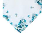Tovaglia Loreen In Poliestere Stampa Floreale Bianco-Blu Acqua 85 X 85 Cm