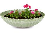 Fioriera Per Esterni Ciotola Decorativa Rotonda Verde Marmorizzato 28 Cm