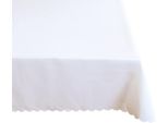 Tovaglia Stella Bordo Smerlato Poliestere Unicolore Bianco 110 X 160 Cm