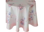 Tovaglia Fiori Colori Pastello Rosa Stampa Colorata Ø 150 Cm