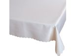 Tovaglia Stella Bordo Smerlato Poliestere Unicolore Beige 110 X 160 Cm
