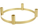 Portacandele 4 Candele A Bastoncino Corona Decorativa Oro Ø 30X6,5 Cm