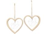 Decorazione Per Finestra Appesa Decorazione Primavera Cuore Legno Set Di 2