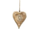 Appendino Decorativo A Forma Di Cuore In Legno 20 Cm