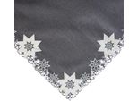Tovaglia Malia Stars Stick Natale Poliestere Grigio 85 X 85 Cm