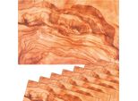 Set Di 8 Tovagliette Lavabili In Legno Effetto Oliva Mediterranea
