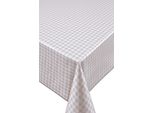 Tovaglia Da Giardino Impermeabile A Quadri Grigio Bianco 140 Cm