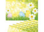 Set Di 8 Tovagliette Lavabili Con Uova Di Pasqua Narcisi