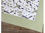 Tovaglia Lavina Stampa Lavanda A Scacchi, 100% Cotone, In 100X100 Cm