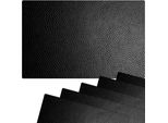 Set Di 6 Tovagliette Lavabili In Pelle Nera