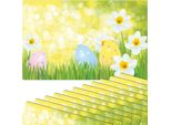 Set Di 12 Tovagliette Lavabili Con Uova Di Pasqua Narcisi
