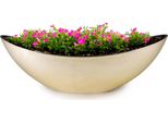 Fioriera Ovale Grande 55 Cm Per Esterni Ciotola Decorativa Champagne
