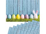 Set Di 8 Tovagliette Lavabili Pasqua Uova Di Pasqua E Aspetto Legno
