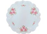 Margit Tovaglia Rotonda Ricamo Motivo Rose Poliestere Ø 40 Cm