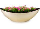 Fioriera Ovale Grande 39 Cm Per Esterni Ciotola Decorativa Champagne