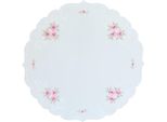 Margit Tovaglia Rotonda Ricamo Motivo Rose Poliestere Ø 60 Cm