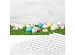 Set Di 12 Tovagliette Lavabili Con Fiori Di Margherite Pasquali