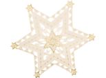 Tovaglia Selina Stella Ritaglio Bastone Ecrù Oro Poliestere 30 Cm