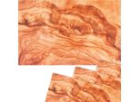 Set Di 4 Tovagliette Lavabili Effetto Legno Oliva Mediterranea
