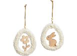 Uova Di Pasqua Appese Set Di 2 Decorazioni Pasquali In Legno Appese 26 Cm