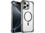 Custodia Magnetica Per Iphone 16 Pro Compatibile Con Magsafe, Antiurto, Protezione Militare Custodia Trasparente Nera