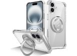 Custodia Per Iphone 16 Supporto Ad Anello Magnetico, Supporto, Compatibile Con Magsafe, Protezione Militare, Custodia Trasparente Trasparente