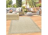 Tappeto Per Interni Ed Esterni Tappeto Da Patio Leggero E Resistente A Tinta Unita In Beige Dimensioni - 140 X 200 Cm
