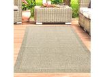 Tappeto Moderno Per Esterni E Interni Monocolore In Beige Dimensioni - 120 X 170 Cm