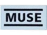 Muse - Logo - Toppa Da Stirare, Tessuto RO11848 (Taglia Unica) (Bianco/Nero)