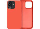Avizar, Custodia Semirigida In Silicone Per Apple Iphone 16 Plus, Rosso Corallo