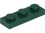 Piastra Lego® 1X3 3623 - 100 Pezzi Verde Scuro