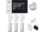 Huxgo HXA007 Sistema Di Allarme Casa Wifi + Gsm 2G Con Sirena, Sistema Di Allarme Con 3X Sensore Di Movimento E 3X Sensore Porta-Finestra, Sistema Di Allarme Per Appartamento, Casa, Garage, Tuya Smartlife App