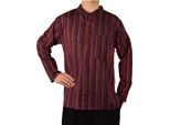 Simandra Uomo Kurta Classico A Righe Rosso, Xl