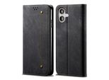Custodia Per Iphone 16 Plus, Custodia A Portafoglio In Pelle Con Chiusura Magnetica E Supporto Nero