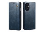 Custodia Per Honor 200 In Pelle Flip Case Portafoglio Con Funzione Stand Blu