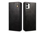 Custodia Per Samsung Galaxy A05 In Pelle Flip Case Portafoglio Con Funzione Stand Nero
