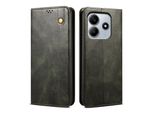Custodia Per Xiaomi Redmi Note 14 5G Pelle Flip Case Portafoglio Con Funzione Stand Verde