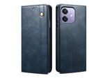 Custodia Per Oppo A3 A3X 5G/4G In Pelle Flip Case Portafoglio Con Funzione Stand Blu
