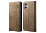 Custodia Per Iphone 16, Custodia A Portafoglio In Pelle Con Chiusura Magnetica E Supporto Khaki
