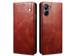 Custodia Per Samsung Galaxy A06 In Pelle Flip Case Portafoglio Con Funzione Stand Rosso