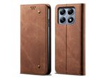 Custodia Per Xiaomi 14T Pro, Custodia A Portafoglio In Pelle Con Chiusura Magnetica E Supporto Marrone