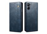 Custodia Per Samsung Galaxy A06 In Pelle Flip Case Portafoglio Con Funzione Stand Blu