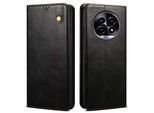 Custodia Per Realme 13 Pro/Realme 13 Pro+ In Pelle Flip Case Portafoglio Con Funzione Stand Nero