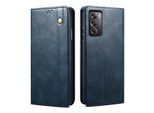 Custodia Per Oppo Reno12 Pro In Pelle Flip Wallet Case Con Funzione Stand Blu
