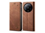 Custodia Per Xiaomi 14 Ultra, Custodia A Portafoglio In Pelle Con Chiusura Magnetica E Supporto Marrone