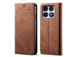 Custodia Per Xiaomi Redmi K70 Ultra, Custodia A Portafoglio In Pelle Con Chiusura Magnetica E Supporto Marrone